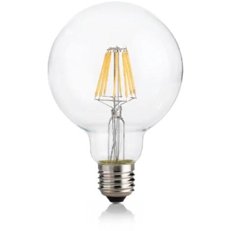 10 Lampadine Led Globo D95 E27 8 Watt 3000 K 860 Lm Cri 90 Trasparente
