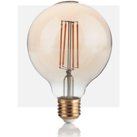 10 Lampadine Led Globo Small D95 E27 4 Watt 2200 K 300 Lm Vintage Ambra