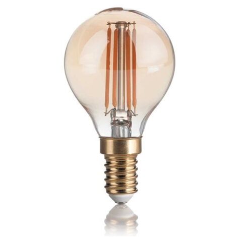 10 Lampadine Led Sfera E14 4 Watt 2200 K Vintage Ambra