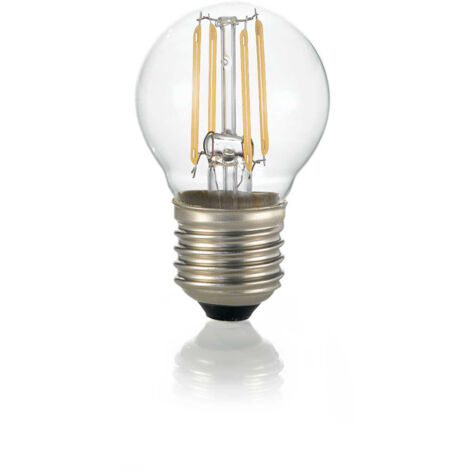 10 Lampadine Led Sfera E27 4 Watt 3000 K Dimmerabile Trasparente
