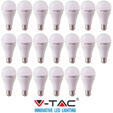 10 LAMPADINE LED V-Tac Bulbo E27 9W WATT LAMPADINA LUCE CALDA
