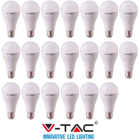 10 LAMPADINE LED V-Tac Bulbo E27 9W WATT LAMPADINA LUCE NATURALE