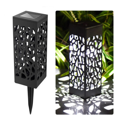 10 Lampes solaires d'extérieur, détecteur de lumière carré Lampes de jardin étanches pour l'extérieur