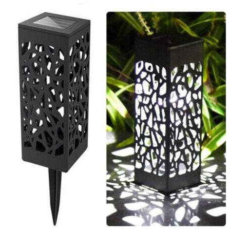 10 Lampes solaires d'extérieur, détecteur de lumière carré Lampes de jardin étanches pour l'extérieur
