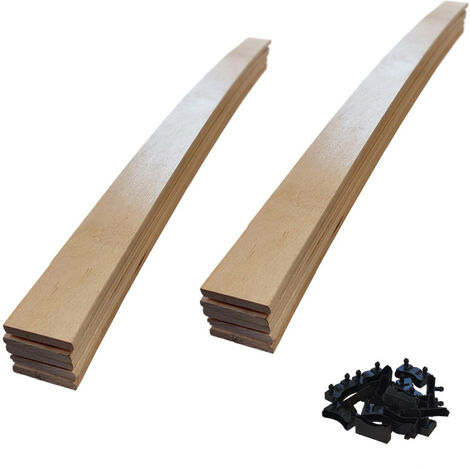 10 lattes + embouts - 780x48x8 mm - pour sommier / bz / clic clac
