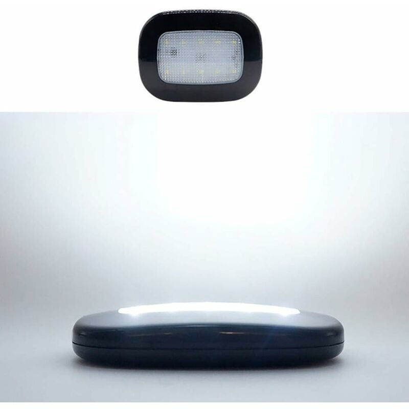 10 LED Autoinnendeckenleuchte 12V USB Wiederaufladbare Leseleuchte für Anhänger/Van/Yacht/Boot/Wohnwagen (Schwarz + Weiß) | 09465851353520 10 LED Autoinnendeckenleuchte 12V USB Wiederaufladbare Leseleuchte für Anhänger/Van/Yacht/Boot/Wohnwagen (Schwarz + Weiß) | 09465851353520