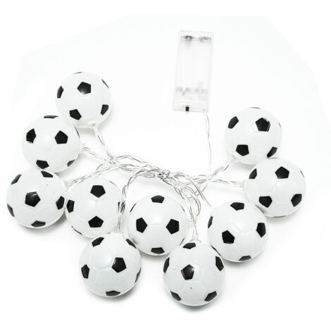 10 LED-Lichterketten in Fußballform, für drinnen und draußen, Dekoration für die Weltmeisterschaft, Garten, Schlafzimmer, Party