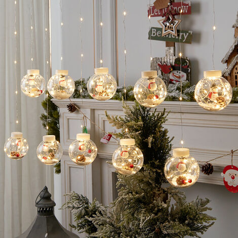 Warmweiß 10 LED Lichterketten Lampe Holzhaus Weihnachtsfeier 