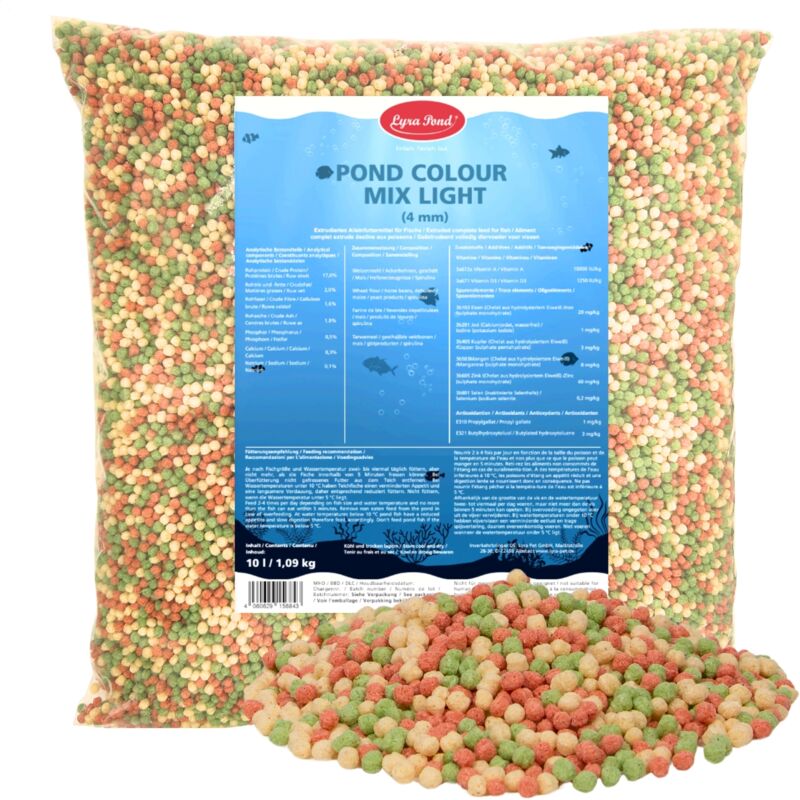 Lyra Pet - 10 litres Lyra Pond® Pond Colour Mix Light en seau mhd 8/2025 Lyra Pet - 10 litres Lyra Pond® Pond Colour Mix Light en seau mhd 8/2025