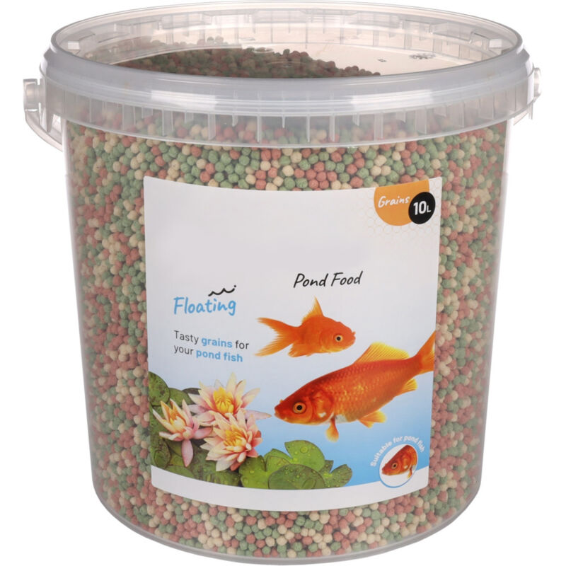 Animallparadise - Nourriture poisson d'étang,10 litres, granulats seau.