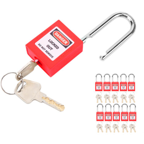 10 Lots de Cadenas de Sécurité 38mm en Nylon pour Industries Chimiques et Électriques