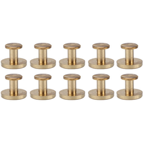 10 Lots de Vis de Reliure pour Livres, Faciles à Assembler et Démonter, Solides Rivets de Registre 13x18mm pour Travail du Cuir et Projets DIY