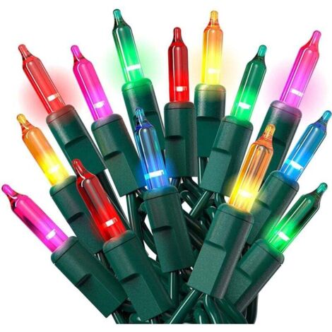 10 m 100 luci Stringa di luci a LED plug-in Batteria a 8 funzioni Decorazione natalizia impermeabile luci colorate all'aperto