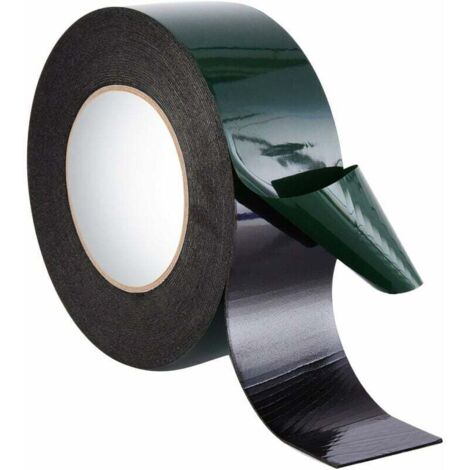 10 m (50 mm) Ruban de Mousse Double Face Imperméable Adhésif Ruban Éponge, Noir