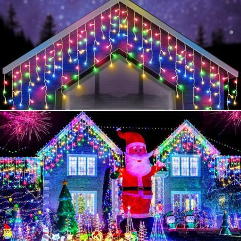 10 m lange Lichterkette mit 300 LEDs für den Außenbereich – 8 Beleuchtungsmodi – Wasserdicht (IP44) – Für Balkon, Dach, Hochzeit, Weihnachten – Energiesparend