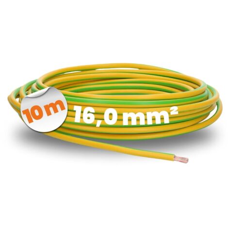 10 m Lapp 4520006 H07V-K 16.0 mm² Green/Yellow I Ground Cable I Protective Conductor 16 mm2 I Wiring Cable I Flexible PVC Single Core I Stranded I Wiring