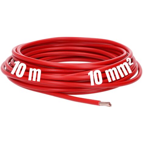 10 m Lapp 4520045 H07V-K 10 mm² rosso I cavo di cablaggio I cavo flessibile I cavo singolo in PVC I cavo 10 mm2 I cablaggio