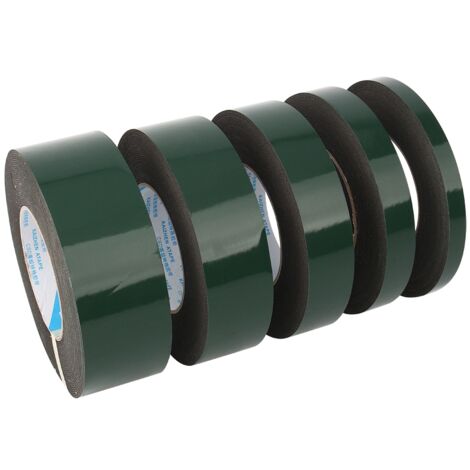 10 m Rolle extrem widerstandsfähiges, wasserdichtes, schwarzes, doppelseitiges Schaumstoffklebeband.