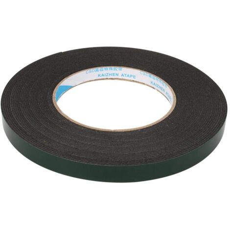 10 m schwarzes, selbstklebendes, doppelseitiges Schaumstoffklebeband, superstark, wasserdicht