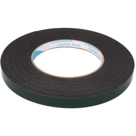 10 m superstarkes, wasserfestes, selbstklebendes, doppelseitiges Schaumstoffband, schwarze Farbe