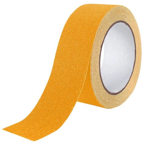 10 M X 5 cm Jaune Ruban Antidérapant, Ruban de Sécurité Antidérapant Auto-Adhésif, pour Intérieur et Extérieur (1 Rouleau)