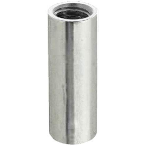 10 Manchons Cylindriques Acier zingués Blanc mm - Diamètre 8 mm mm