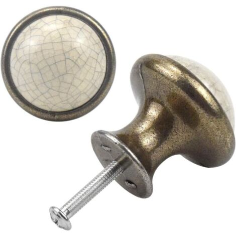 10 maniglie in ceramica per cassetti e ante, pomelli rotondi da 37 mm, pomelli vintage per mobili, pomelli per porte, maniglie per mobili per armadi, guardaroba, cucine e camerette.