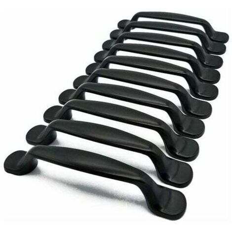 10 maniglie per ante di mobili da cucina, cassetti di armadi, mobili da camera da letto, spaziatura fori 96 mm, alluminio