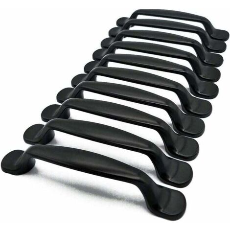 10 maniglie per ante di mobili da cucina, cassetti di credenze, mobili da camera da letto, spaziatura fori 96 mm, alluminio, con viti