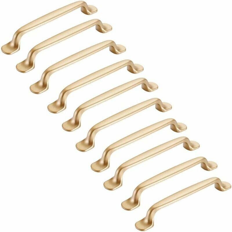 10 maniglie per armadi in oro da 128 mm, maniglie