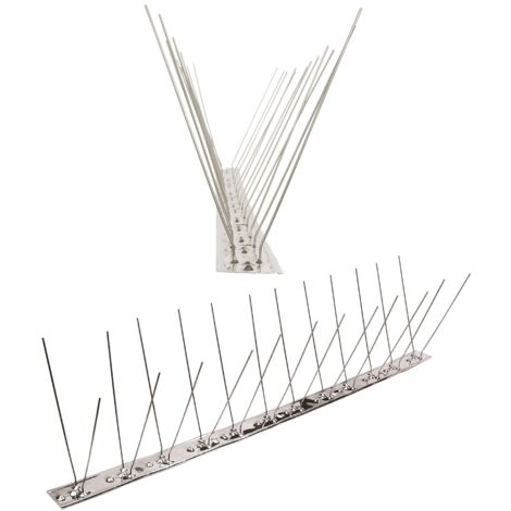 PESTSYSTEMS 10 Meter (20 x 0,5m) Taubenspikes 2-reihig auf V2A-Flexleiste - hochwertige Lösung für Vogelabwehr Taubenabwehr Edelstahl Spikes