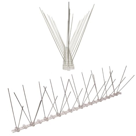 PESTSYSTEMS 10 Meter (20 x 0,5m) Taubenspikes 3-reihig auf Polycarbonat - hochwertige Lösung für Vogelabwehr Taubenabwehr Spikes