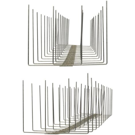 10 Meter (20 x 0,5m) Taubenspikes 4-reihig auf V2A-Titan - hochwertige Lösung für Vogelabwehr Taubenabwehr Edelstahl Spikes
