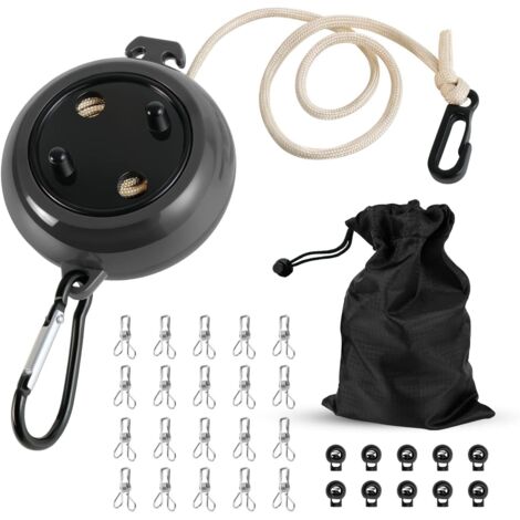 10 Meter lange, einziehbare Wäscheleine für Camping und Reisen, Outdoor-Zubehör für Garten, Wohnwagen und Wohnmobil