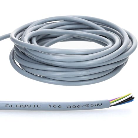 10 Meter Lapp 0010027 Ölflex Classic 100 PVC Steuerleitung 8x0,75 mm² mit grün-gelben Schutzleiter 8G0,75 mm² I Kabel 8 adrig