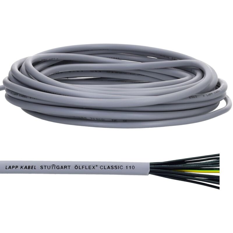 10 Meter Lapp 1119205 Ölflex Classic 110 Pvc-steuerleitung 5x1 Mm² Mit Grün-gelben Schutzleiter 5g1, 0 Mm² I Mantelleitung 5 Adrig I Kabel 5 Adrig