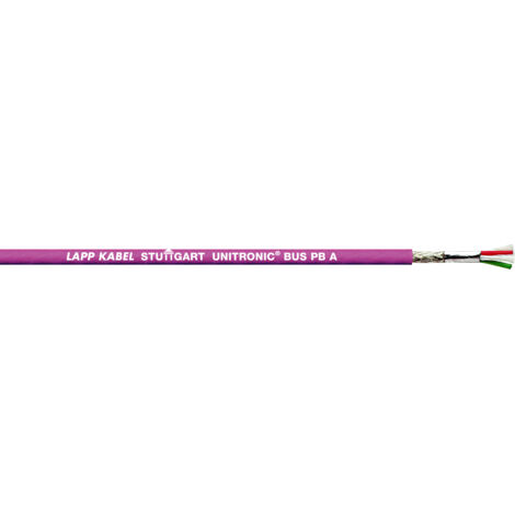 10 Meter Lapp 2170219 Unitronic BUS PB A Busleitung 1x2x0,64 mm² geschirmt I PROFIBUS DP I Datenkabel I Buskabel I UL- und cUL Zertifizierung I Bus Kabel I Datenleitung violett