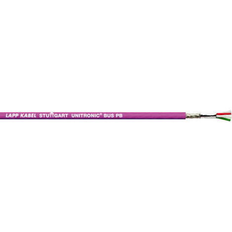 10 Meter Lapp 2170220 Unitronic BUS PB Busleitung 1x2x0,64 mm² geschirmt I PROFIBUS DP I Datenkabel I Buskabel I Bus Kabel I Datenleitung violett