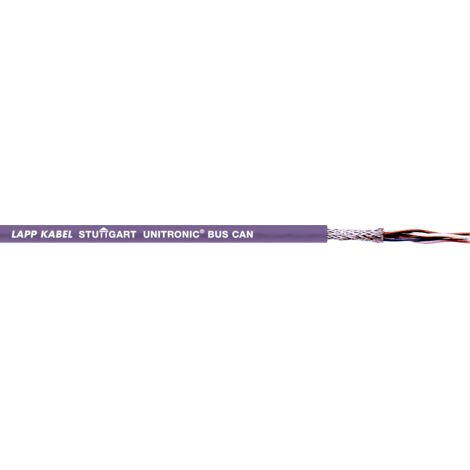 10 Meter Lapp 2170260 Unitronic BUS CAN Busleitung 1x2x0,22 mm² I Buskabel geschirmt I PVC-Signalkabel I Leitung verdrillt I Datenleitung I UL-Zertifiziert I violett