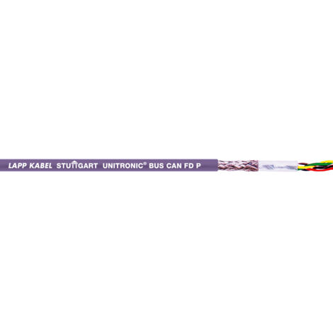 10 Meter Lapp 2170276 Unitronic BUS CAN FD P Busleitung 2x2x0,34 mm² geschirmt I hochflexible Schleppkettenleitung I Ölbeständig I UV-beständig I Buskabel für Schleppkette I UL-und CSA Zertifikat