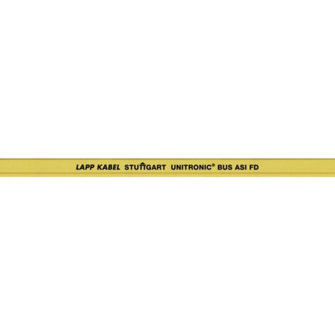 10 Meter Lapp 2170830 Unitronic BUS ASI FD (TPE) A Busleitung 2x1,5 mm² gelb I Datenkabel flach I hochflexible Schleppkettenleitung I Ölbeständig I Kabel 2 adrig I Buskabel für Schleppkette