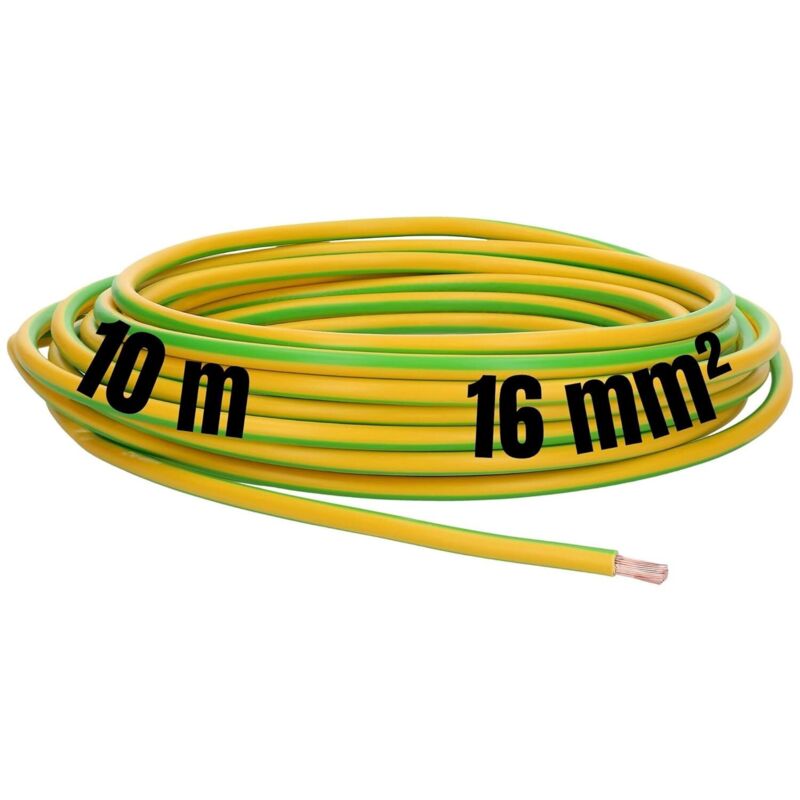 10 Meter Lapp 4520006 H07v-k 16, 0 Mm² Grün-gelb I Erdungskabel I Schutzleiter 16mm2 I Verdrahtungsleitung I Aderleitung Flexibel I Pvc-einzelader I