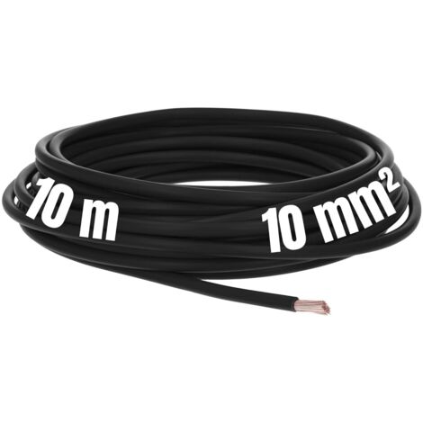 10 Meter Lapp 4520015 H07V-K 10 mm² schwarz I Verdrahtungsleitung I Aderleitung flexibel I PVC-Einzelader I Litze 10mm2 I Verdrahtung
