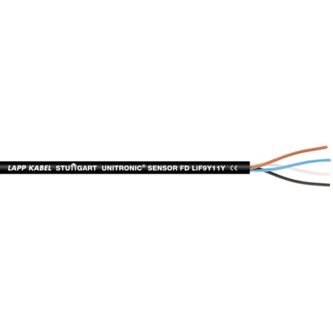 10 Meter Lapp 7038865 Unitronic Sensorleitung FD Lif9Y11Y 4x0,34 mm² I hochflexible Schleppkettenleitung I UV-beständiges Datenkabel für Schleppkette I PUR-Kabel 4 adrig l UL- Zertifizierung I Schwarz