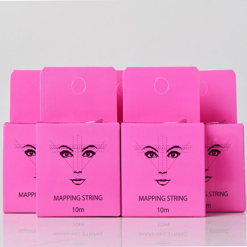 10 Meter Pink New Ink Stickgarnlineal Stickerei Mapping Line Box mit Ink Positioning Lineal mit Ink Eyebrow Positioning Line | 07068460019096