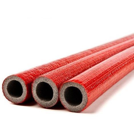10 Meters of RED 15mm Extra Strong Pipe Foam Insulation Lagging Wrap 6mm Thick