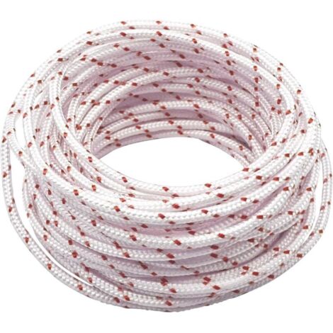 10 Mètres 4mm Cordon de Traction pour Corde de Démarrage Corde Lanceur Tondeuse Corde de Rechange pour Démarreur pour Tondeuse à Gazon Tronçonneuse Compatible avec Stihl Craftsman Husqvarna