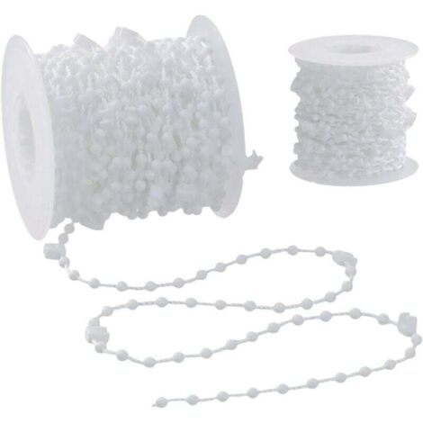 10 Mètres Cordon de Chaîne de Perles,Chaîne de Remplacement pour Store,Rouleau Corde de Perle de Rideau,Store Enrouleur Chaîne,Chaîne de Store Verticale,pour Stores à Bandes Verticales