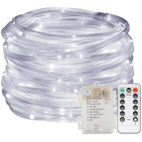 10 Mètres LED Tube Lumière lumineux, LED Tubes lumineux Extérieur et Intérieure pour Jardin, Noël, Mariage, Fête,Salle de Séjour, LED Tuyau Bande IP65,Blanc Chaud