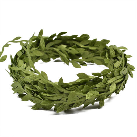 10 mètres soie feuille en forme de main artificielle feuilles vertes pour la décoration de mariage bricolage couronne cadeau